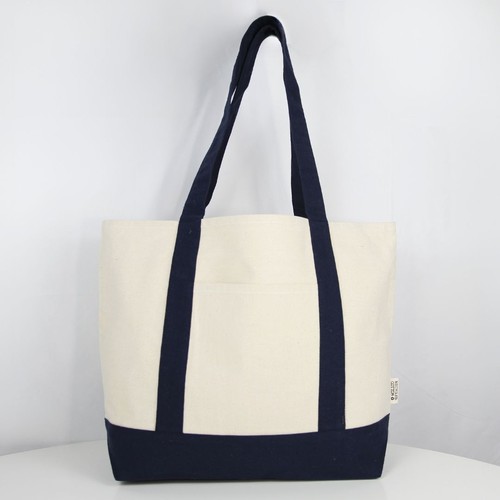 Cabas coton OXFORD recyclé - Bleu Marine Cabas coton OXFORD recyclé - Bleu Marine