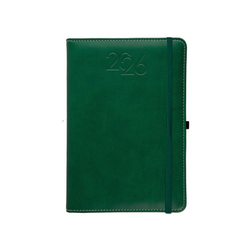 Agenda journalier 2026, couverture rigide en PU thermocollé avec piqûres sur les bords