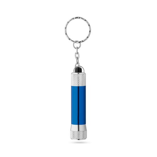 RE-LERGAN. Aluminium keyring (92% recycled) with 3-light LED torch