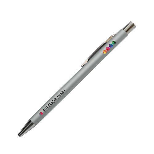 Pen Superior Mini+ Silver (Blue ink)