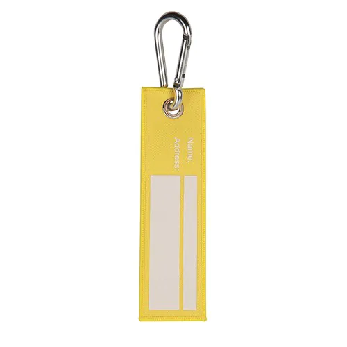 LUGGAGE TAG IN POLYESTER AND METAL LUGGAGE TAG IN POLYESTER AND METAL