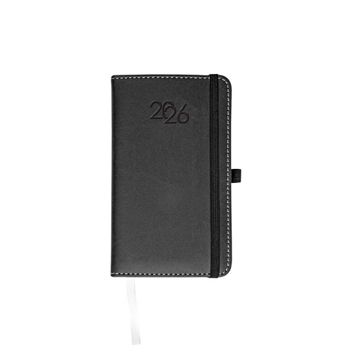 Agenda de poche hebdomadaire 2026, couverture rigide en PU thermocollé avec piqûres Agenda de poche hebdomadaire 2026, couverture rigide en PU thermocollé avec piqûres