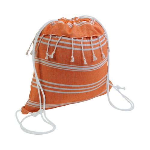 180 g/m2 cotton fouta backpack with drawstring closure 180 g/m2 cotton fouta backpack with drawstring closure
