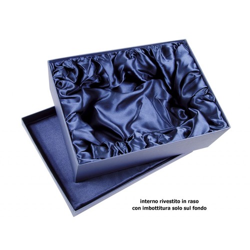 BOÎTE BLEUE SATIN BLEU 255X190X87 MM