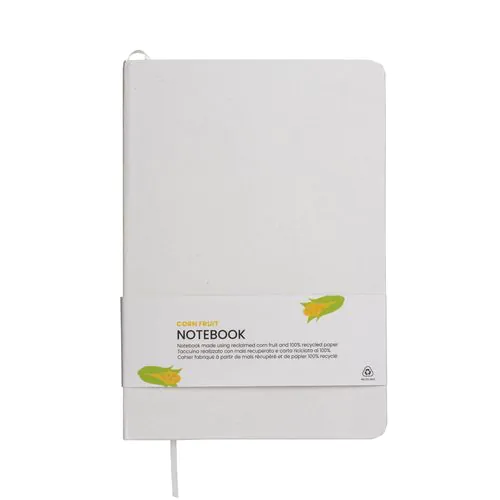 Carnet de notes avec couverture en résidus de fruits et fermeture élastique