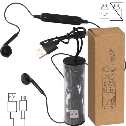 Auriculares Bluetooth en estuche transparente