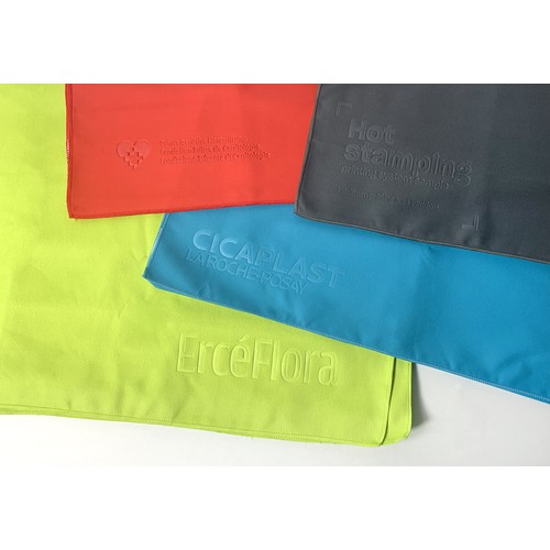 Microfiber towel in hot stamping