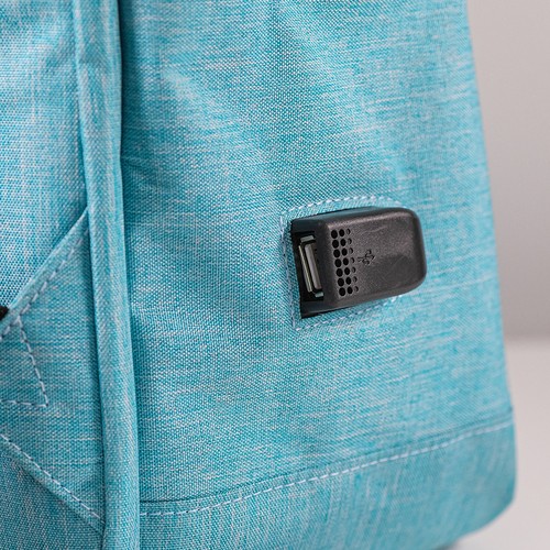 300D RPET LAPTOP BACKPACK WITH USB OUTPUT