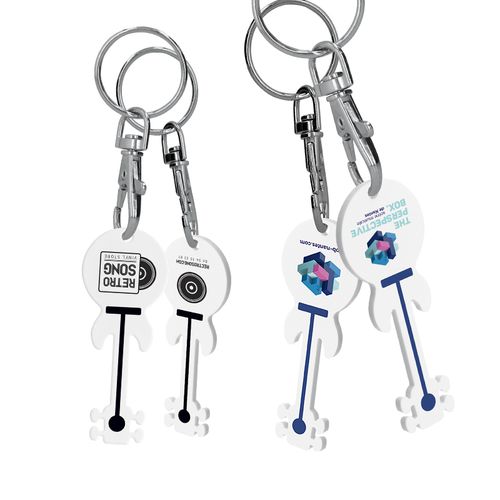 PORTE-CEL MOUSQUETON AVEC JETON FORME GUITARE PORTE-CEL MOUSQUETON AVEC JETON FORME GUITARE