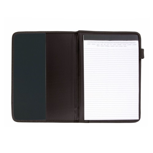 A4 pad brief folder with pocket and pen loop, ruled pad included