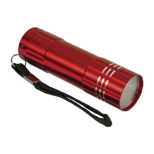Aluminium COB LED (Chip On Board) torch with string (batteries NOT included)