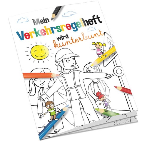 Tekenboek / set A6 - Verkeer - Tekenboek met individuele voor- en achterkant