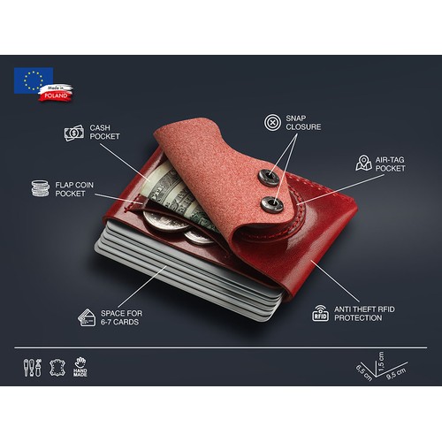 Brieftasche mit AirTag-Halterung