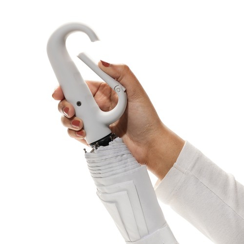 Yara 21" AWARE™ RPET solid colour umbrella with carabiner Yara 21" AWARE™ RPET solid colour umbrella with carabiner