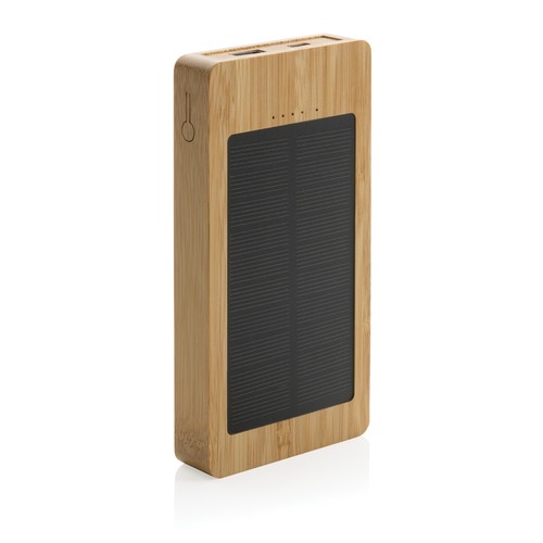 Batterie de secours solaire 10.000mAh en bambou Sunwick Batterie de secours solaire 10.000mAh en bambou Sunwick