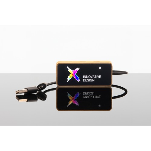 8-in-1 lighting hub 100% FSC® Bamboo