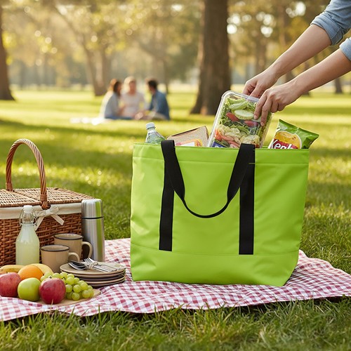 BORSA SHOPPER TERMICA CON SOFFIETTO IN POLIESTERE 600D BORSA SHOPPER TERMICA CON SOFFIETTO IN POLIESTERE 600D