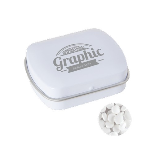 Small tin with extra strong `triangle` mints Small tin with extra strong `triangle` mints