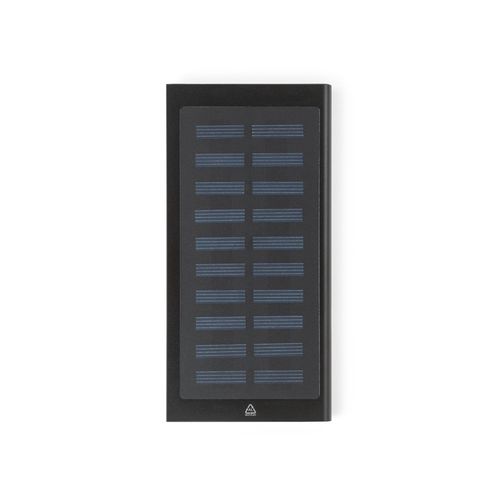 CLERK. 8.000 mAh power bank with solar panel in 100% recycled aluminium CLERK. 8.000 mAh power bank with solar panel in 100% recycled aluminium