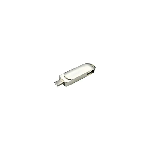 Clé USB 2en1 OTG 12 USB 3.0 Flash Disk 16 Go Argent