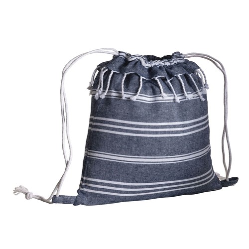 180 g/m2 cotton fouta backpack with drawstring closure 180 g/m2 cotton fouta backpack with drawstring closure