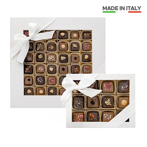 Pralinés de chocolate Caja de regalo 150 g o 470 g Praline Gift Box Pralinés de chocolate Caja de regalo 150 g o 470 g Praline Gift Box
