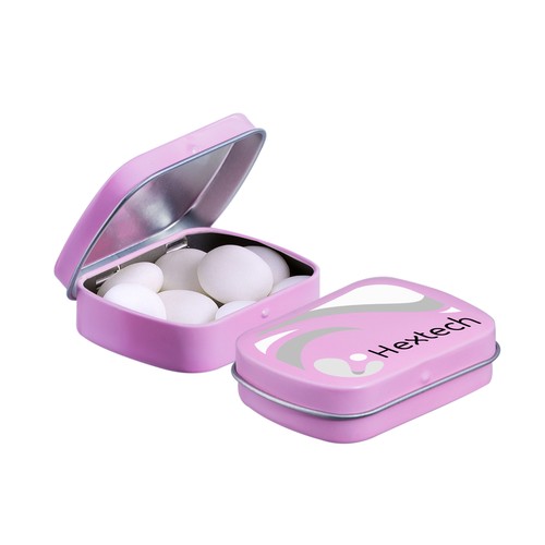 Mini scharnierblikje met Mentos mints Mini scharnierblikje met Mentos mints