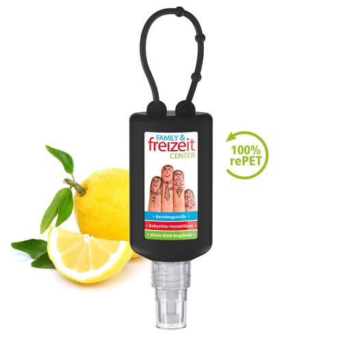 Hand Cleansing Spray, 50 ml Bumper (black), Body Label