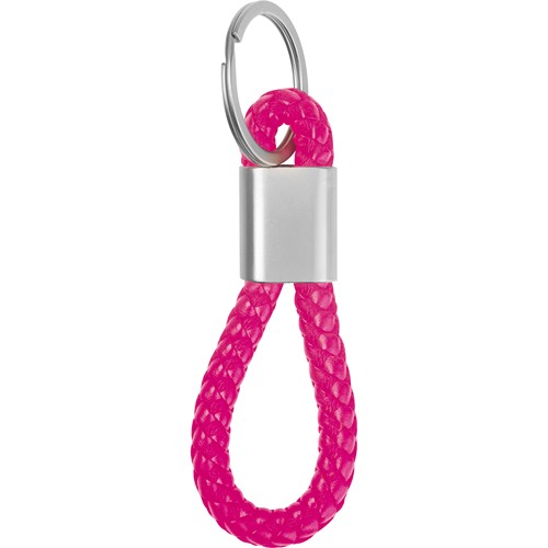 Metal keychain – PU cord ERNEST Metal keychain – PU cord ERNEST