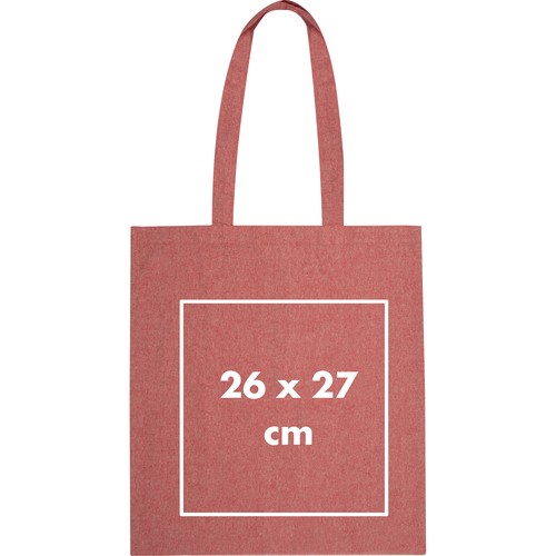 Borsa in cotone riciclato con manici lunghi Borsa in cotone riciclato con manici lunghi