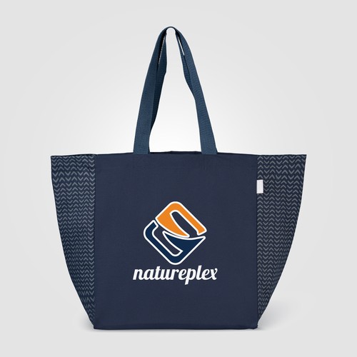 Toronto - 8 oz. Recycled Cotton Chevron Tote Bag