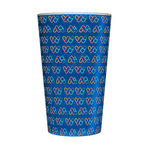 Gobelet réutilisable personnalisé 25cl bleu - Quadrichromie (Fond Wobz) Gobelet réutilisable personnalisé 25cl bleu - Quadrichromie (Fond Wobz)