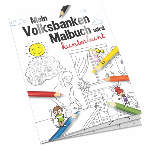 Colouring book / set A6 - Volksbanken - Colouring book neutral