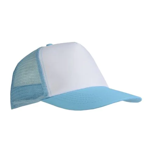 Casquette en polyester, 5 panneaux avec filet, fermeture velcro Casquette en polyester, 5 panneaux avec filet, fermeture velcro