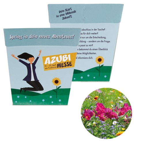 Carte POTTI - kit de graines (papier blanc) - Mélange de fleurs d'été Carte POTTI - kit de graines (papier blanc) - Mélange de fleurs d'été
