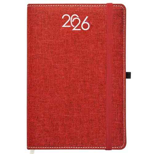 Agenda hebdomadaire 2026, couverture rigide en PET recyclé avec effet de mélange Agenda hebdomadaire 2026, couverture rigide en PET recyclé avec effet de mélange