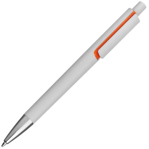 Stylo bille blanc avec applications colorées