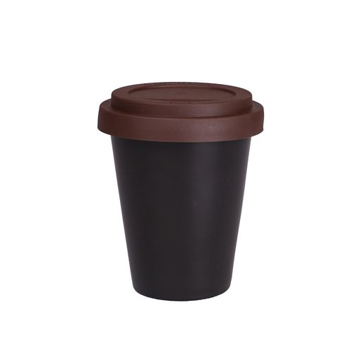 Becher Freedom Small Classic 200ml schwarz satiniert/braun Becher Freedom Small Classic 200ml schwarz satiniert/braun