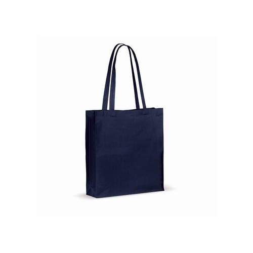 Borsa in cotone riciclato con soffietto 140g/m² 38x10x42cm Borsa in cotone riciclato con soffietto 140g/m² 38x10x42cm