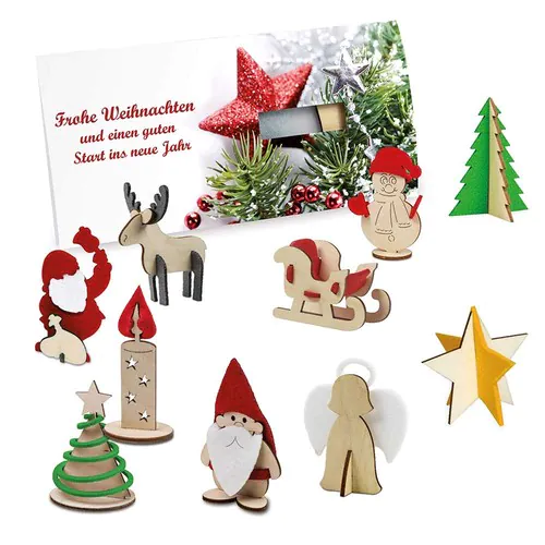 Felt Christmas-card - tree 4/0-c Felt Christmas-card - tree 4/0-c