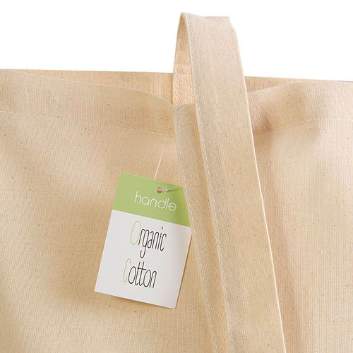 140 g/m2 organic cotton shopping bag, long handles 140 g/m2 organic cotton shopping bag, long handles