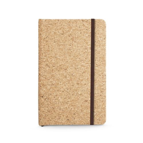 HAWKINS. Pocket cork notebook with plain pages, in FSC™ certified material and other controlled materials