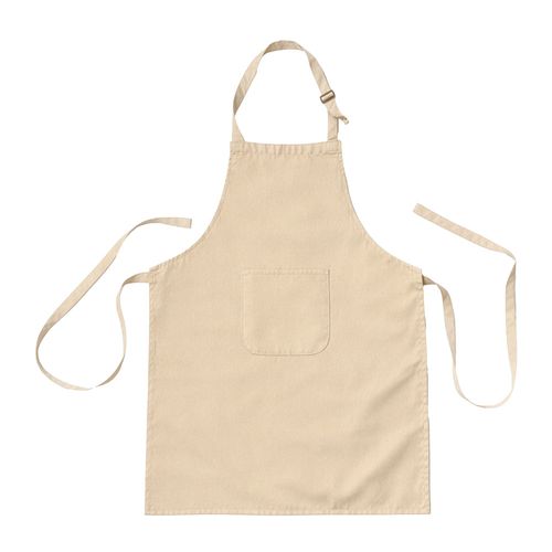 Grembiule da cucina lungo regolabile in cotone e poliestere. Tasca frontale Grembiule da cucina lungo regolabile in cotone e poliestere. Tasca frontale