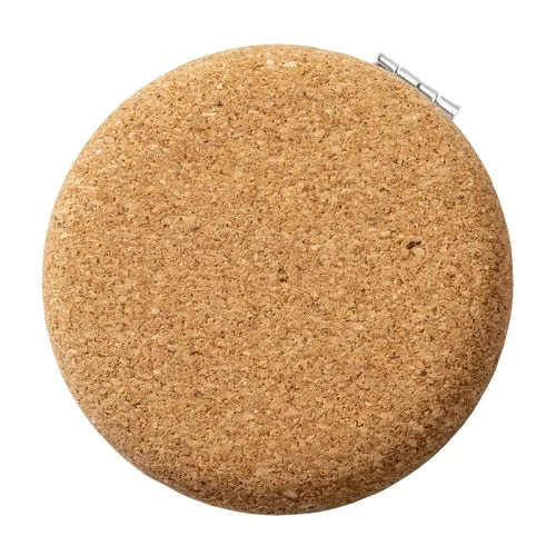 Cork mirror with double magnification Cork mirror with double magnification