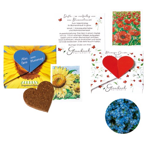Carte à planter « Un cœur pour… » - Myosotis
