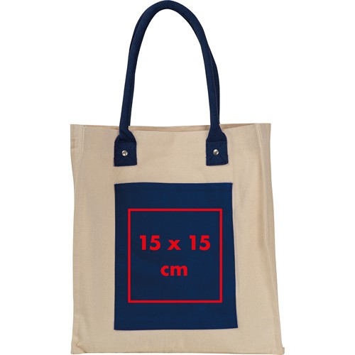 Canvas shopper with long handles Canvas shopper with long handles