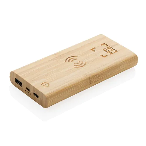 Bamboo 8.000 mAh 5W wireless powerbank Bamboo 8.000 mAh 5W wireless powerbank