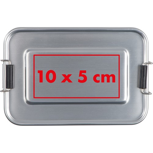 Aluminium lunch box with closure