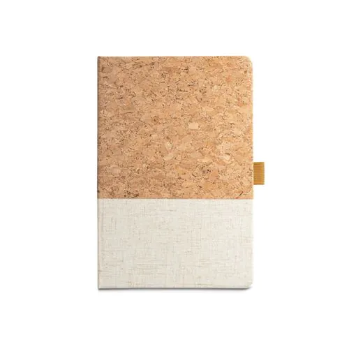 KLEE. Block notes A5 in sughero e lino con pagine a righe KLEE. Block notes A5 in sughero e lino con pagine a righe