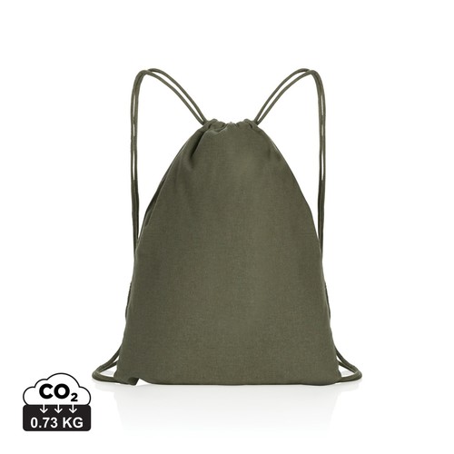 Impact AWARE™ recycled cotton drawstring backpack 145g Impact AWARE™ recycled cotton drawstring backpack 145g
